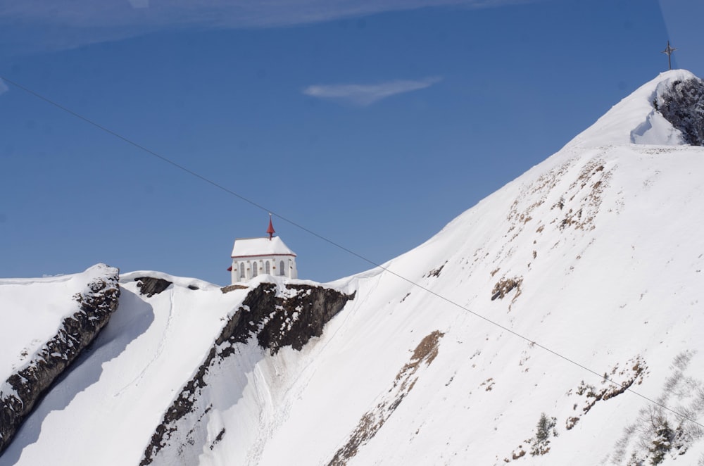 a church on top of a snowy mountain