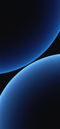 Smooth gradient curves in shades of blue create an abstract and sleek design. The curves intersect with a dark background, giving a sense of depth and modernity.