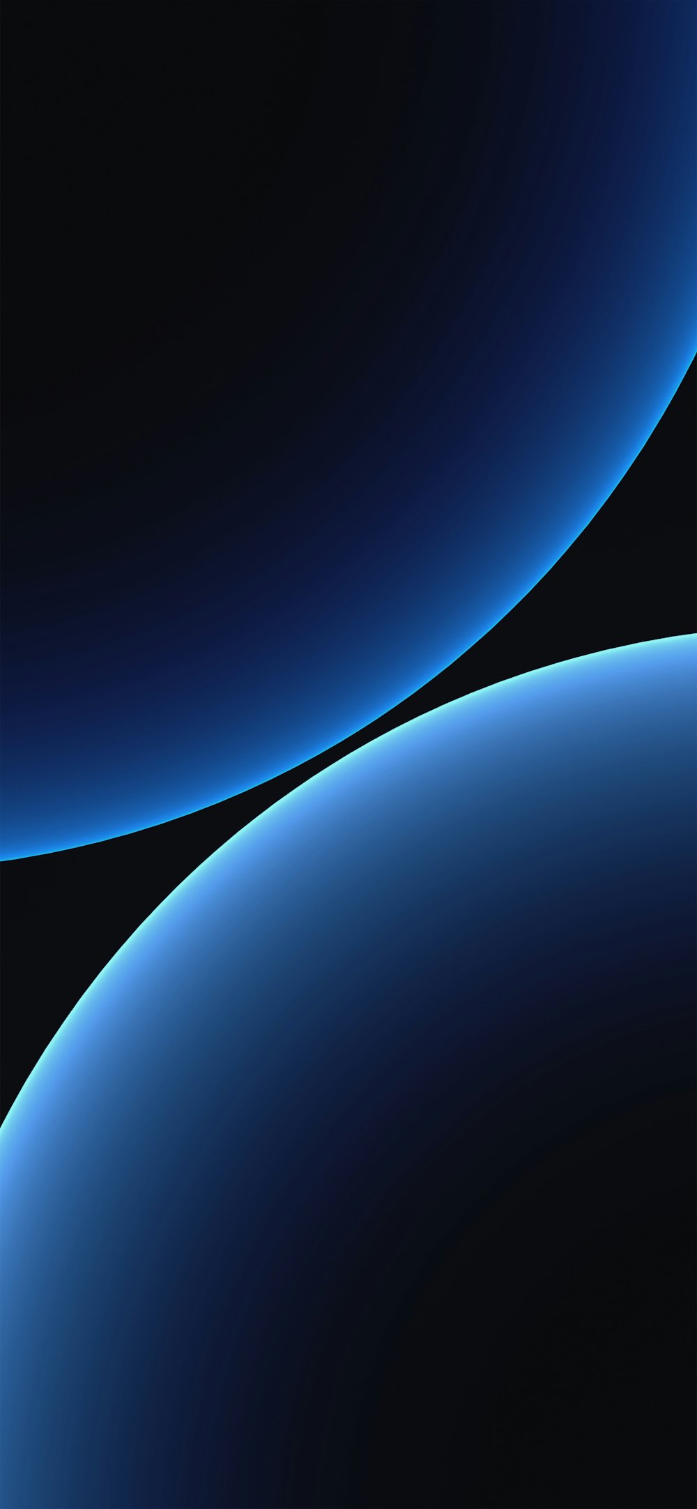 a black background with a blue swirl