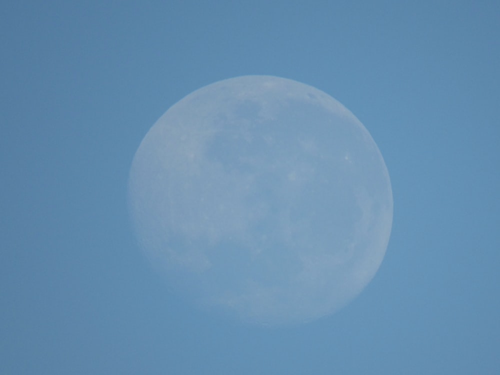 a plane flying in front of a full moon