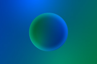 a blue and green background with a circular shape