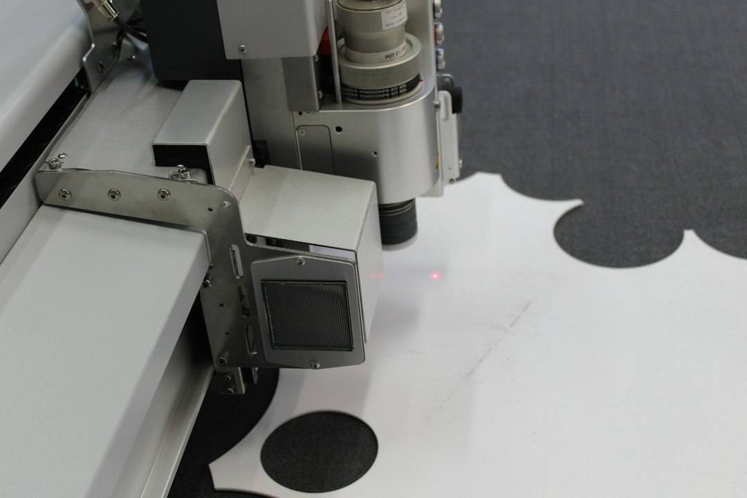a close up of a machine with a camera on it
