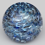 A high-end 3D product visualization with reflective surfaces and intricate details.