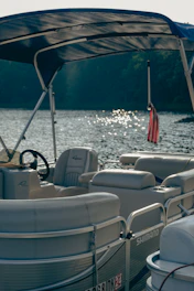 a couple of boats that are sitting in the water