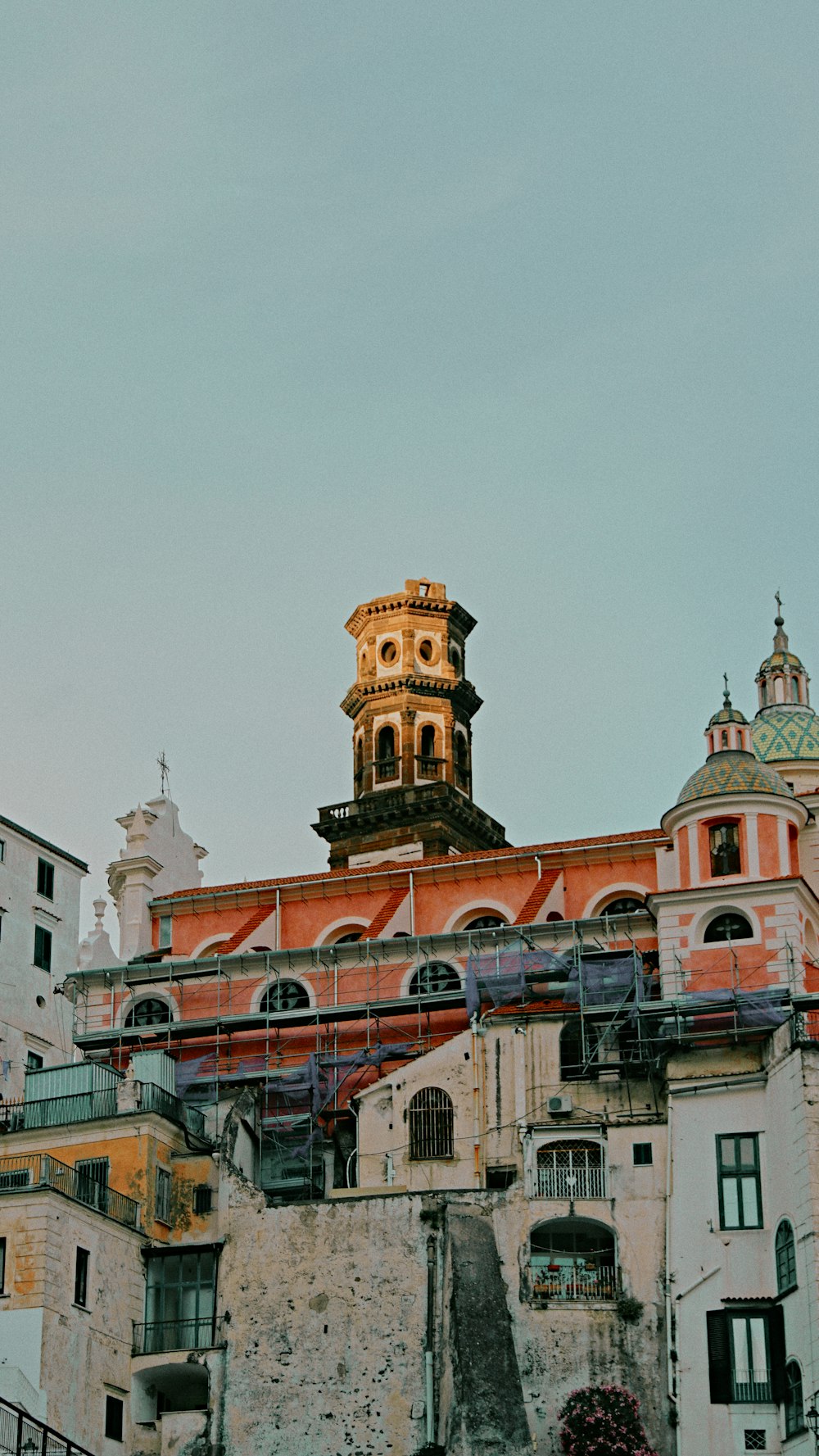 a large building with a clock tower on top of it