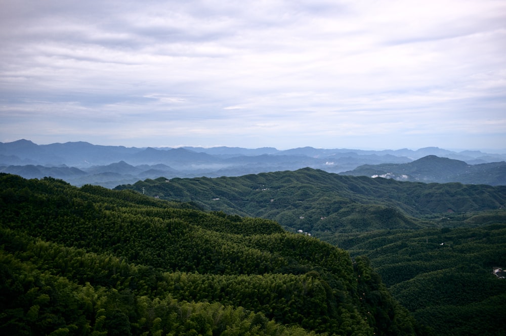 a view of the mountains from a high point of view