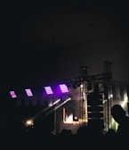a stage that has some lights on it