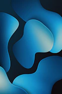 Geometric digital forms in varying shades of blue with subtle light waves.