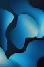 Calm blue abstract shapes symbolizing calm and mental clarity without faces.