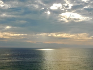 A serene seascape capturing the subtle play of light on water.