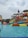 A family enjoying a water slide at a water park.