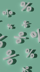 a green background with a lot of white numbers