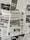 The image contains a collage of various international newspaper front pages, featuring headlines and images related to global news events. The papers have sections in different languages such as English, Italian, and Hebrew. Prominent topics include political issues and events, with accompanying black-and-white photographs.