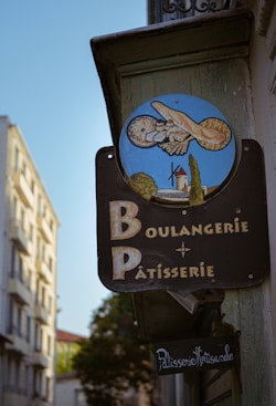 a sign on the side of a building