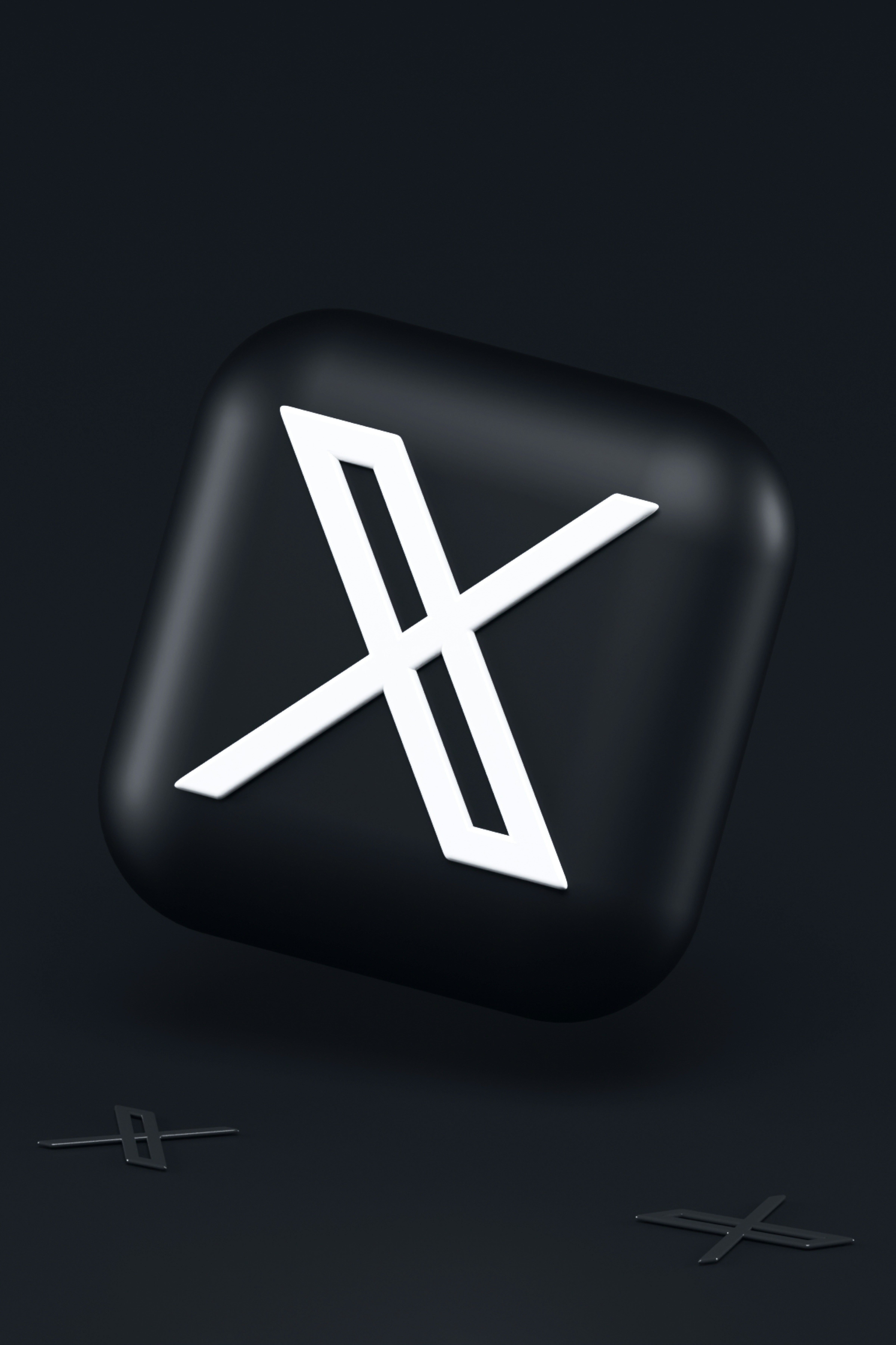 X com 3d Icon Concept. Dark Mode Style. Write me, if you need similar icons for your products 🖤
