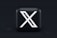 a black square button with a white x on it