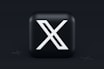 a black square button with a white x on it