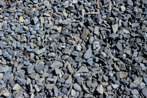 a pile of rocks sitting next to each other