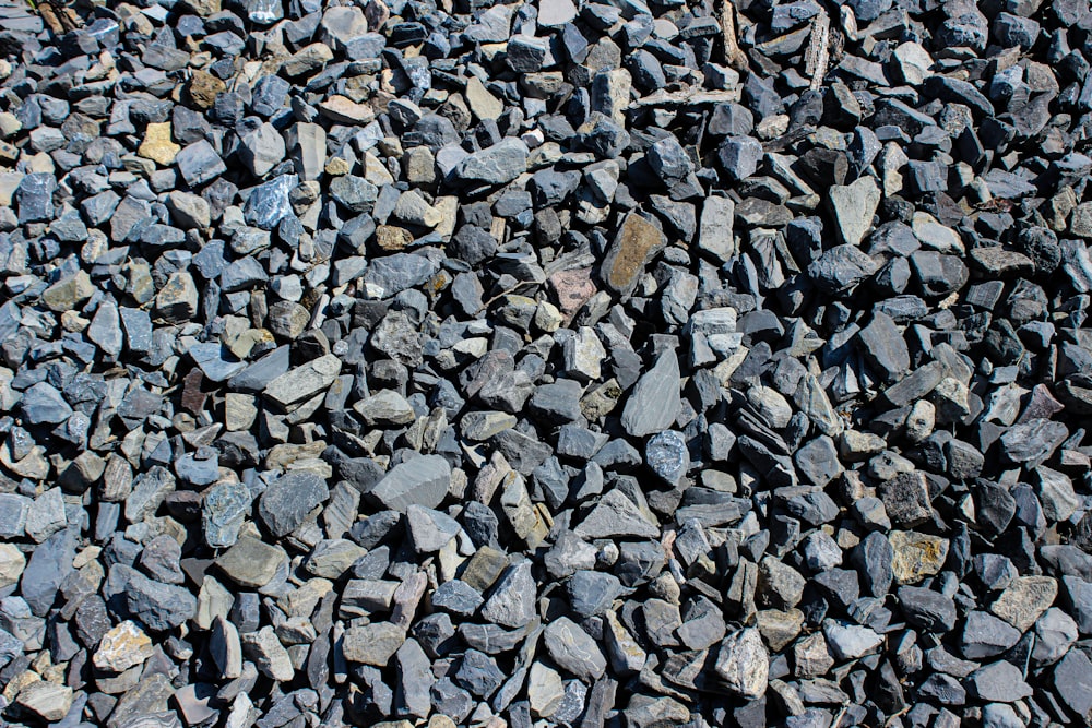 a pile of rocks sitting next to each other