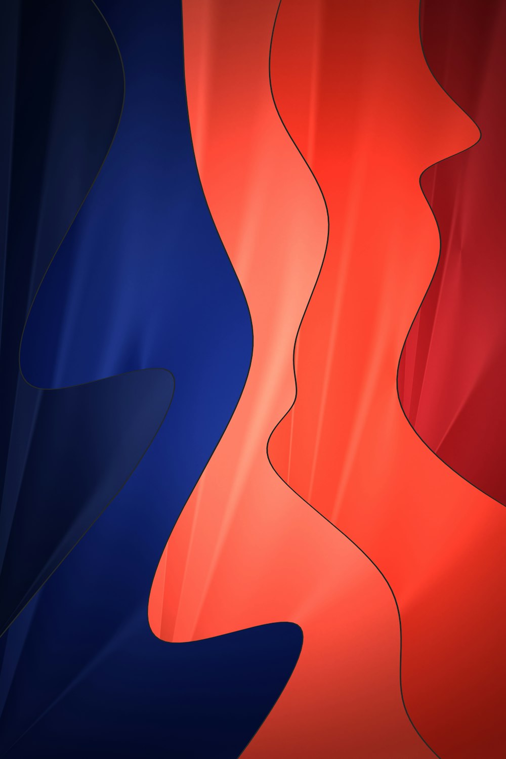 a red and a blue abstract background