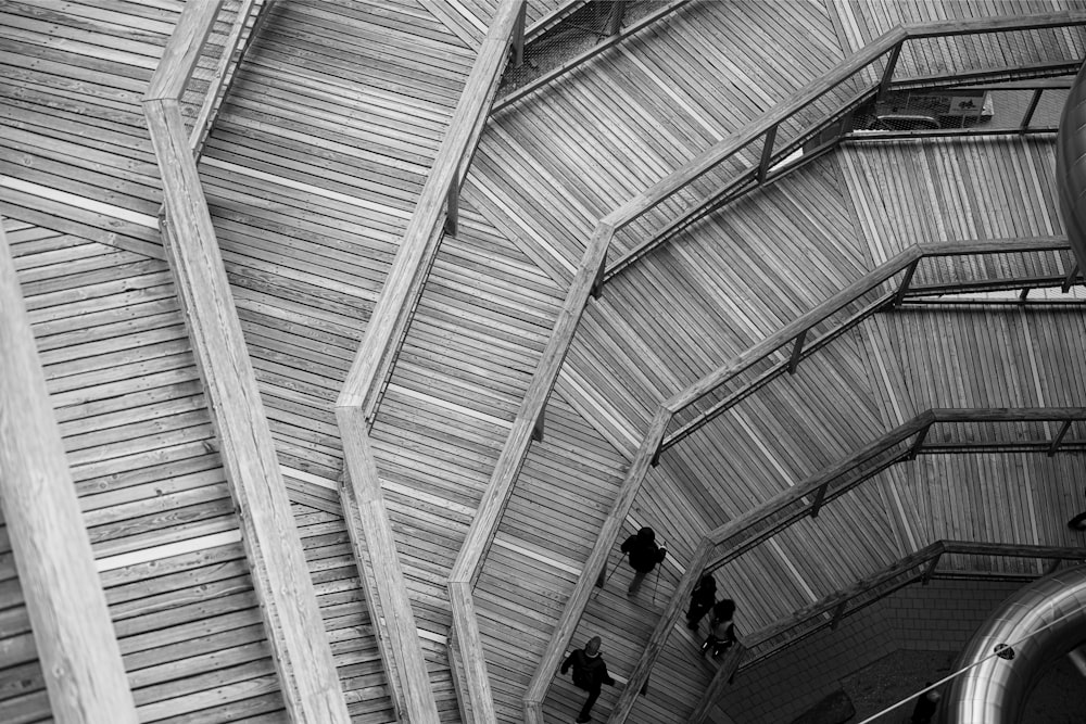 a black and white photo of a train station