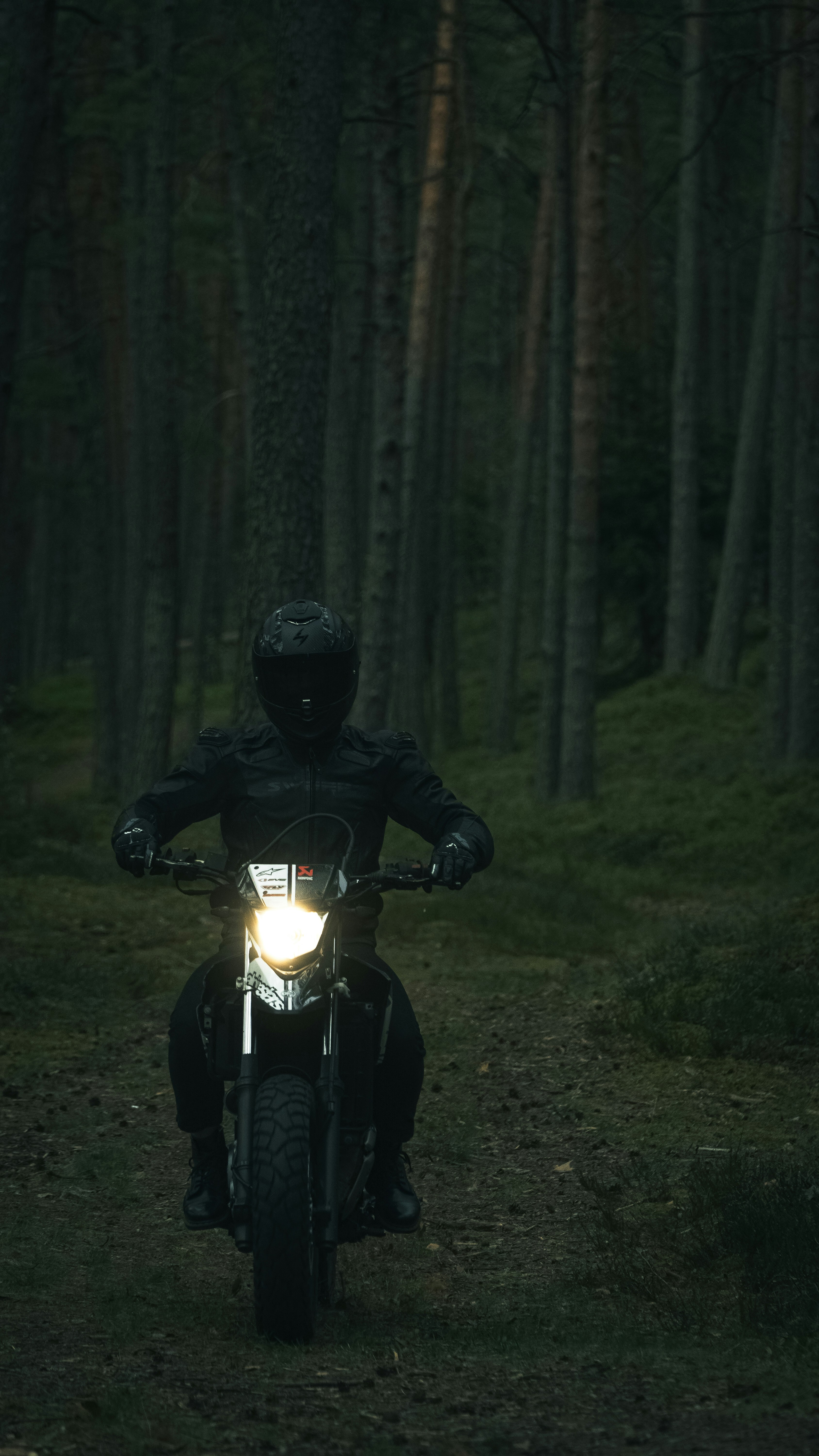 A person riding a motorcycle in the woods photo – Free Riga Image on ...