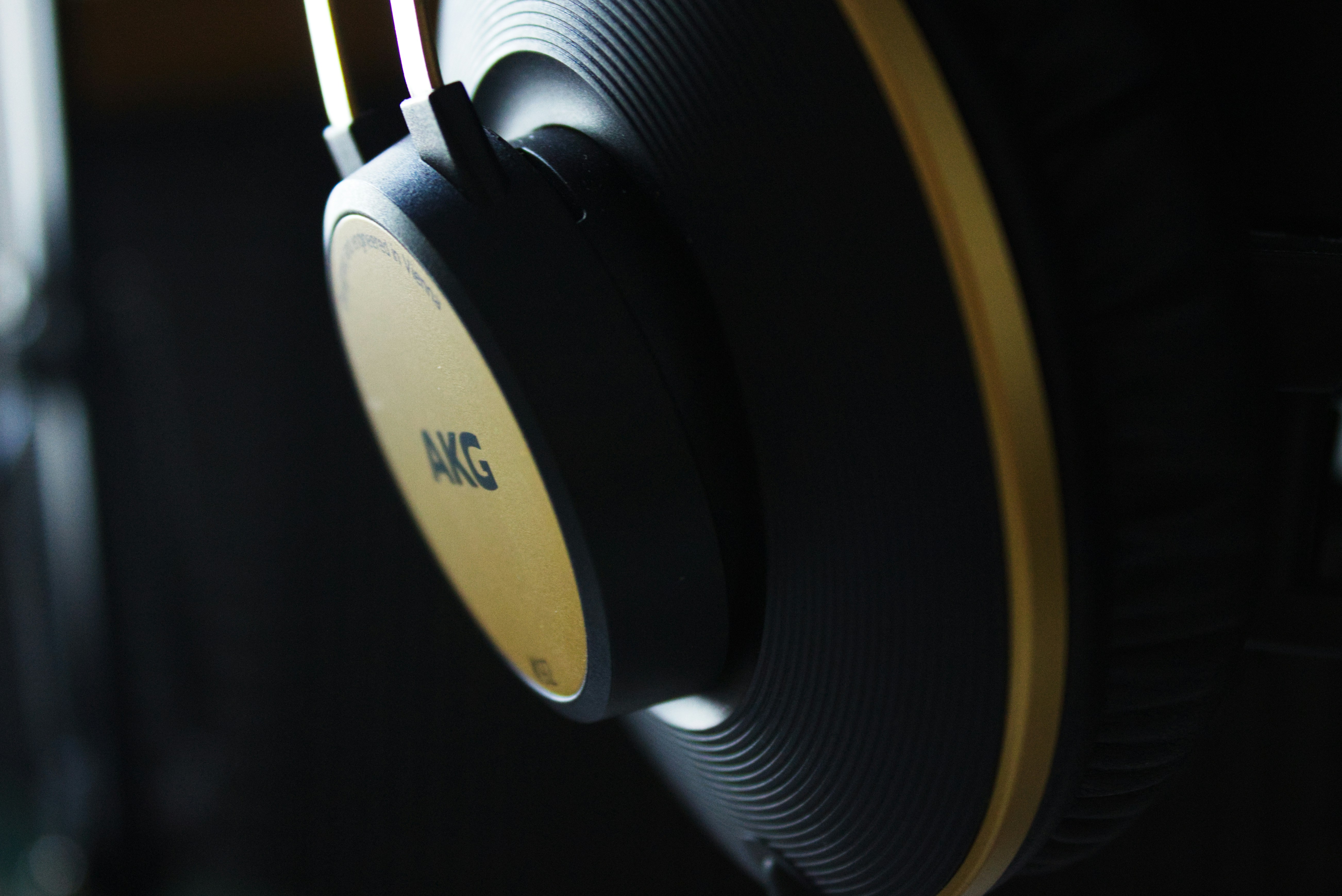 a close up of a pair of headphones, 