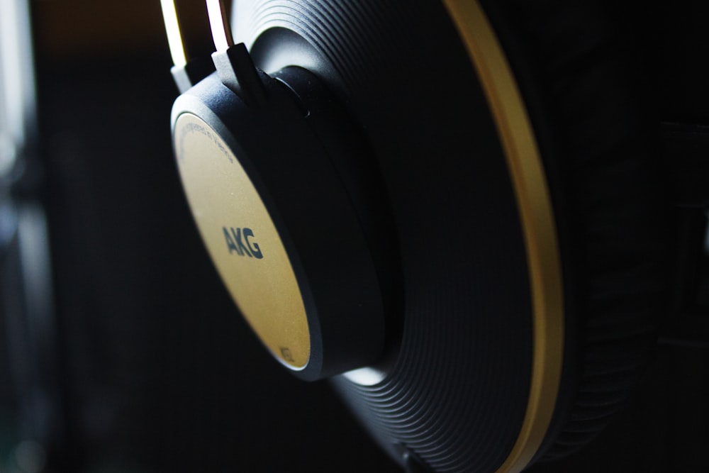 a close up of a pair of headphones