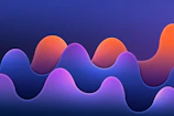 An artistic digital illustration featuring dynamic shapes and vivid hues.