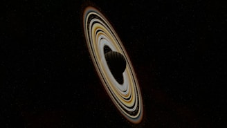 A visualization of a blackhole's gravitational pull.