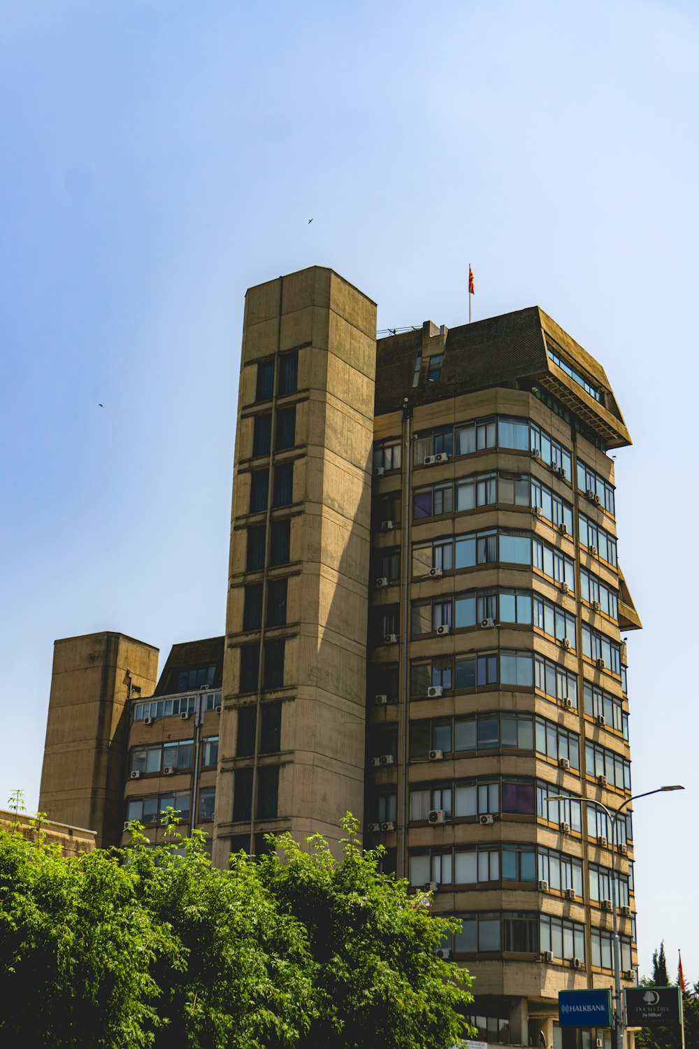 a very tall building with lots of windows