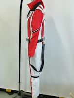 Close-up of a sleek custom wearable apparel showcasing bold patterns and sharp lines.