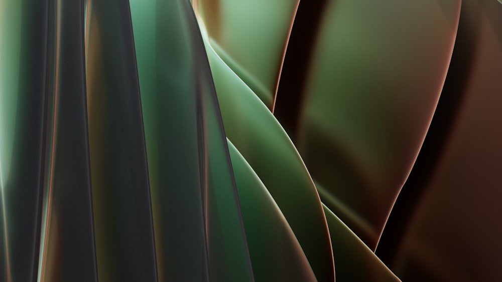 a close up of a green and brown background