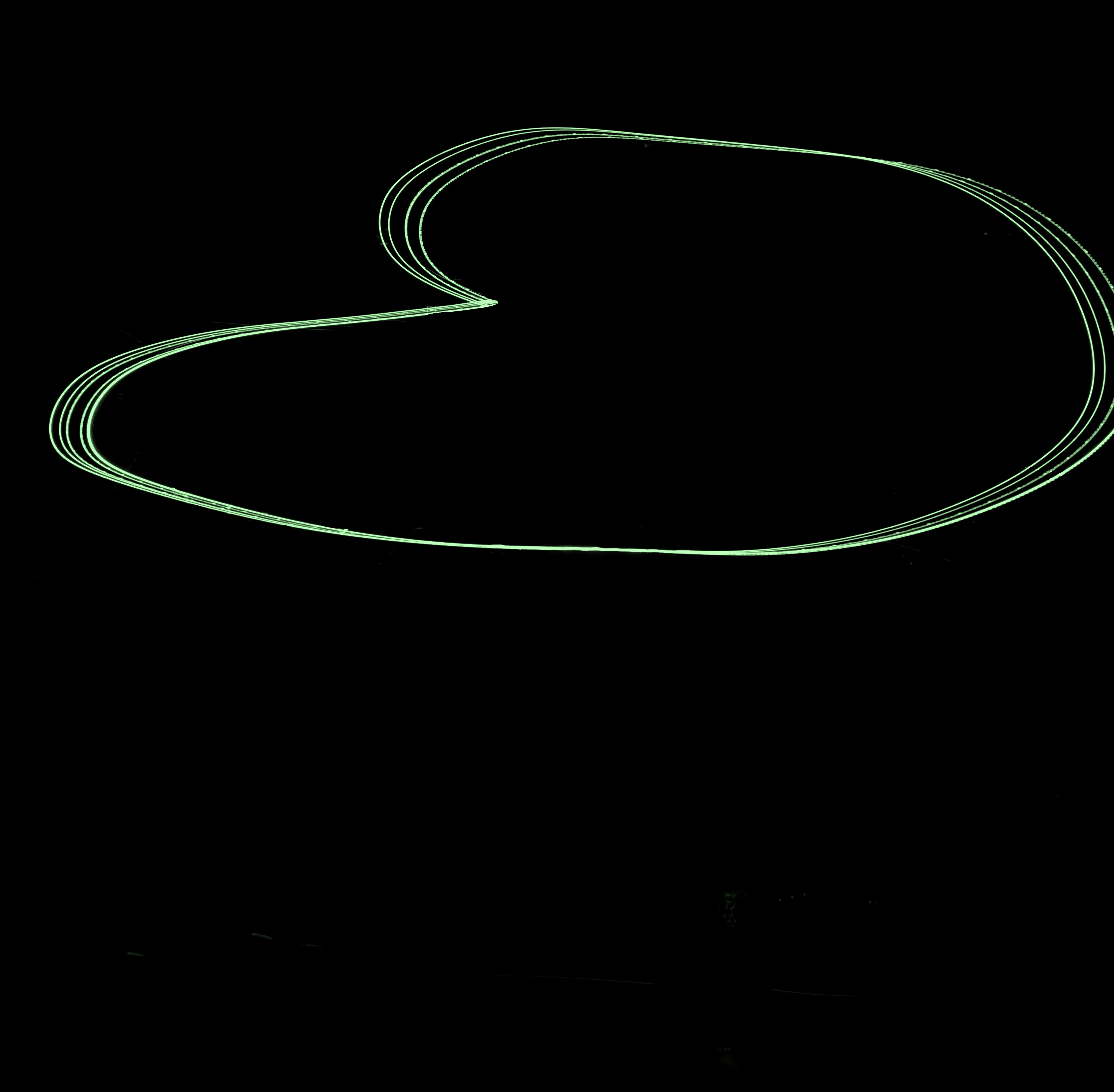 a plane flying in the sky at night