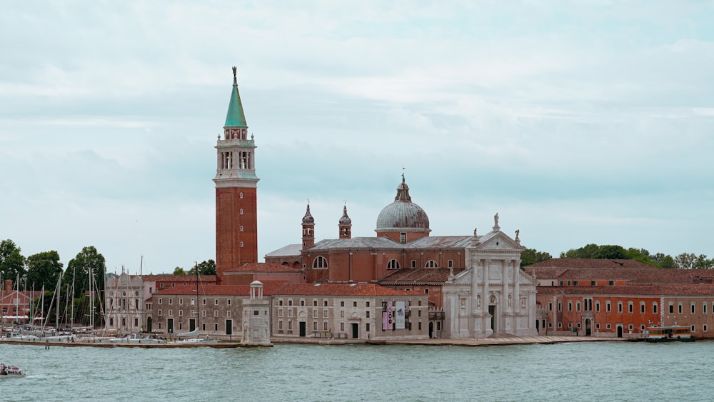 a large building with a clock tower on top of it