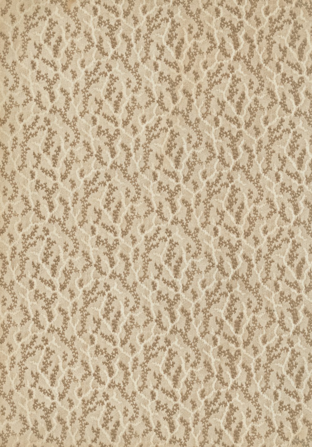 a beige and brown rug with a pattern on it