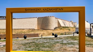 A scenic view of a famous landmark in Kazakhstan.