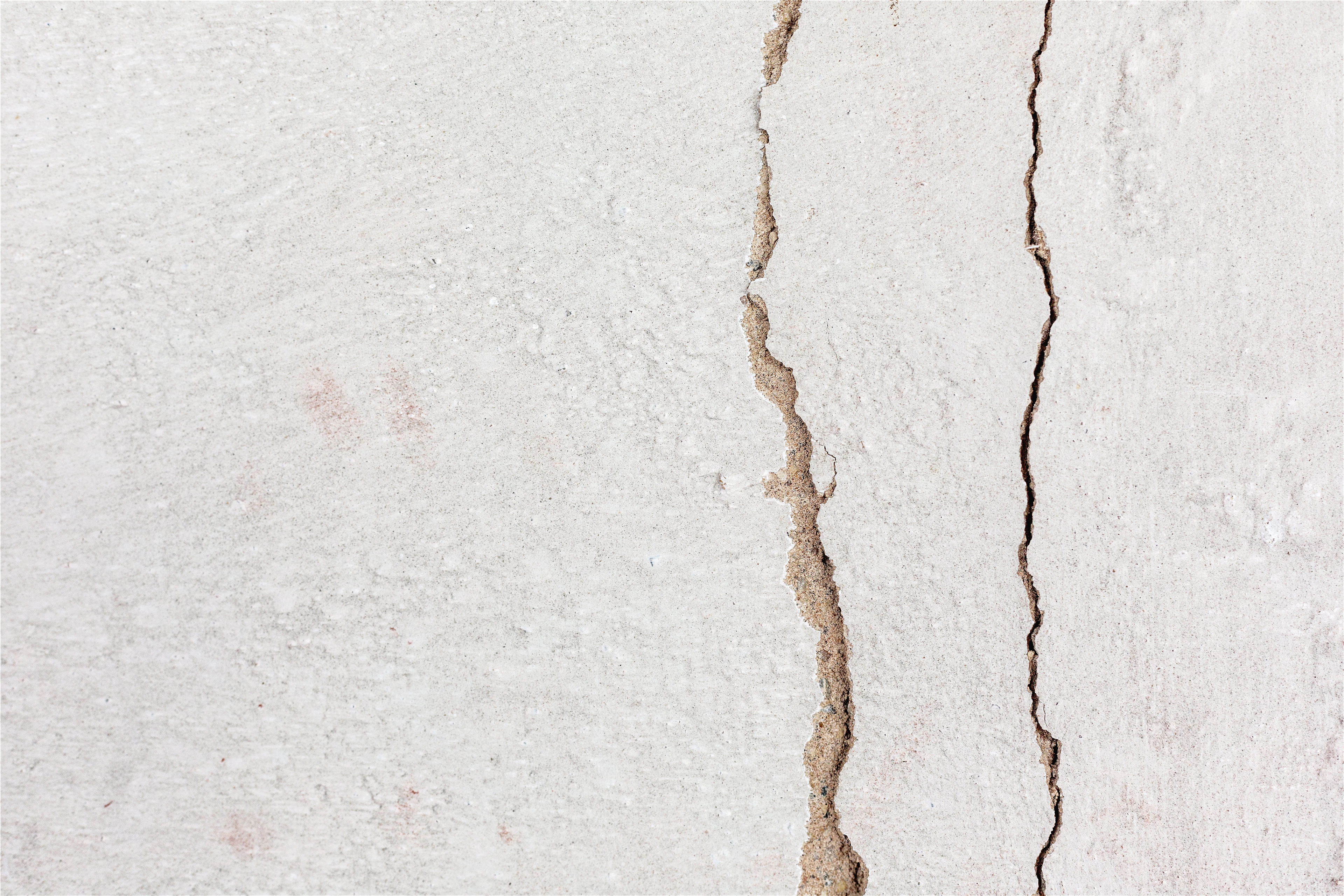 Crack in a white wall