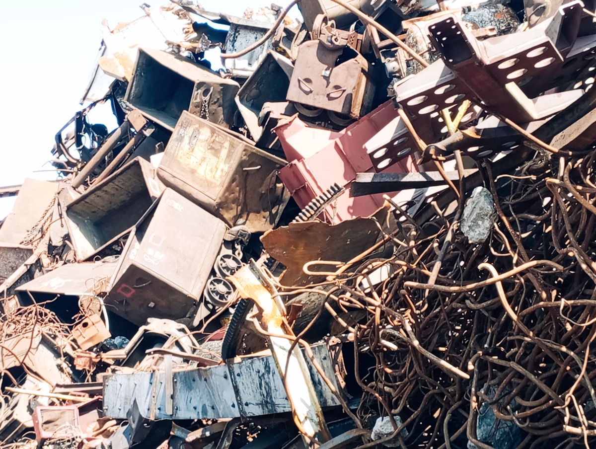Scrap metal collection image background image