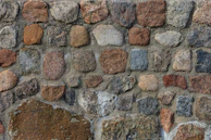 Finished masonry wall with a rustic texture and natural color tones.