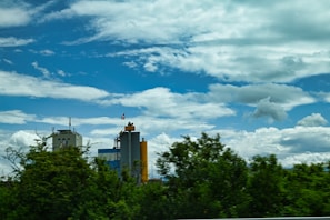 A panoramic view of a completed industrial facility built by Celtech Engineering, with clear blue skies.