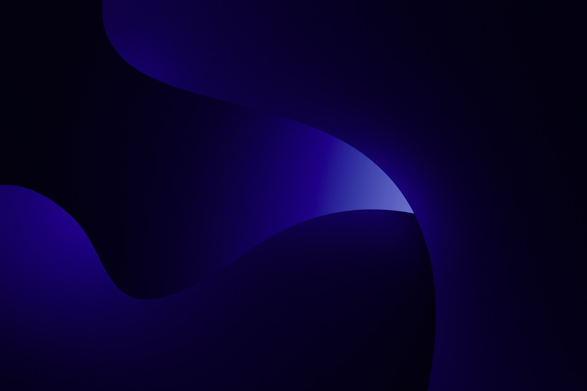 a dark blue background with a curved curve