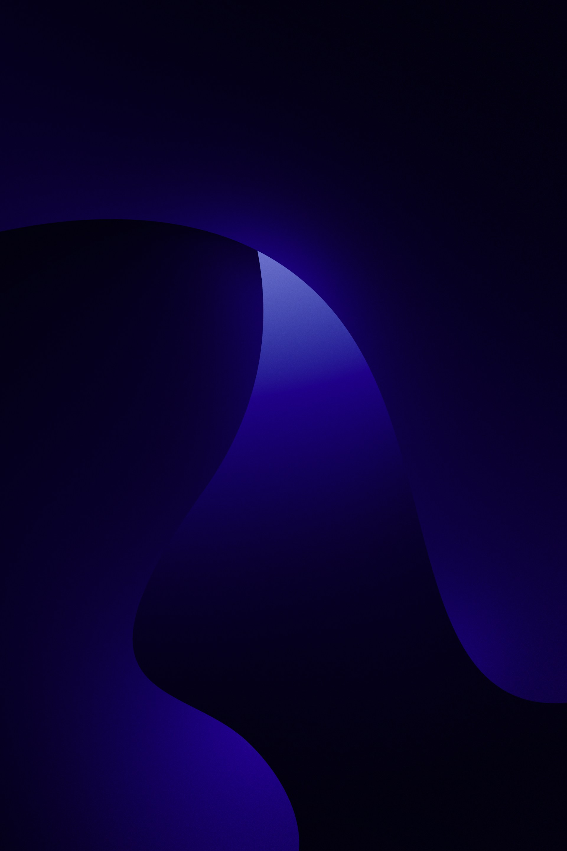 a dark blue background with a curved curve