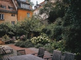 A serene garden area for guests to unwind.