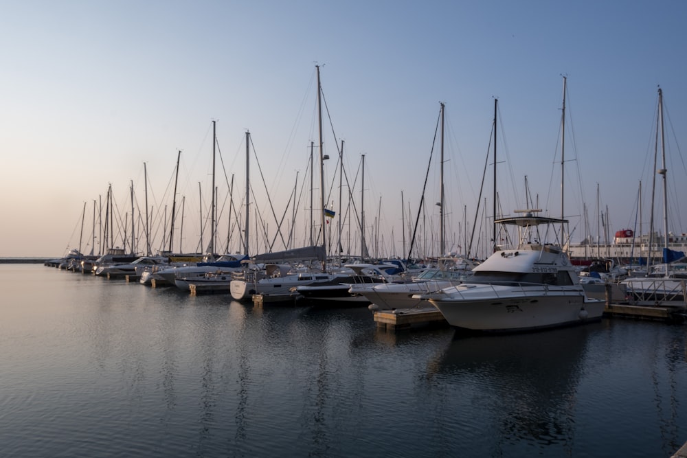 a bunch of boats that are sitting in the water