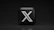 a black button with a white x on it