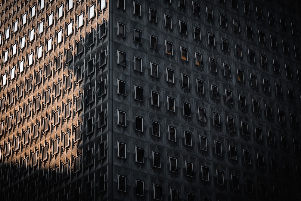 a very tall building with lots of windows