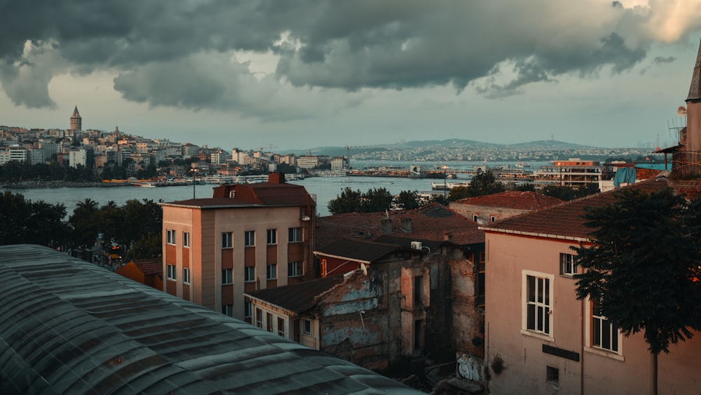 a view of a city and a body of water