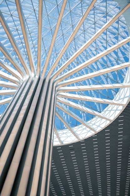 a very tall building with a very long ceiling