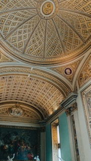 A spacious room showcasing a mix of modern and traditional gypsum decorations.